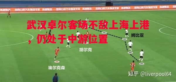 武汉卓尔客场不敌上海上港，仍处于中游位置